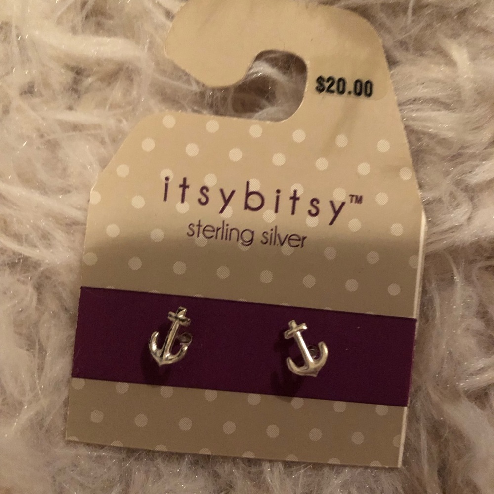 Sterling Silver Anchor Earrings